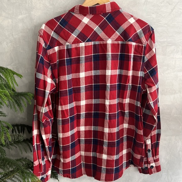 Mens Vintage Work Wear Plaid Long Sleeve 100% Cotton Shirt NWT, size M - Picture 7 of 9